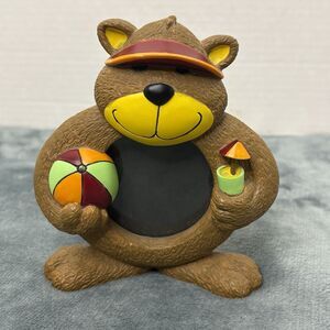 Li'Shay 3D Mini Picture Frame Brown Bear Vacation Beach Ball Sun